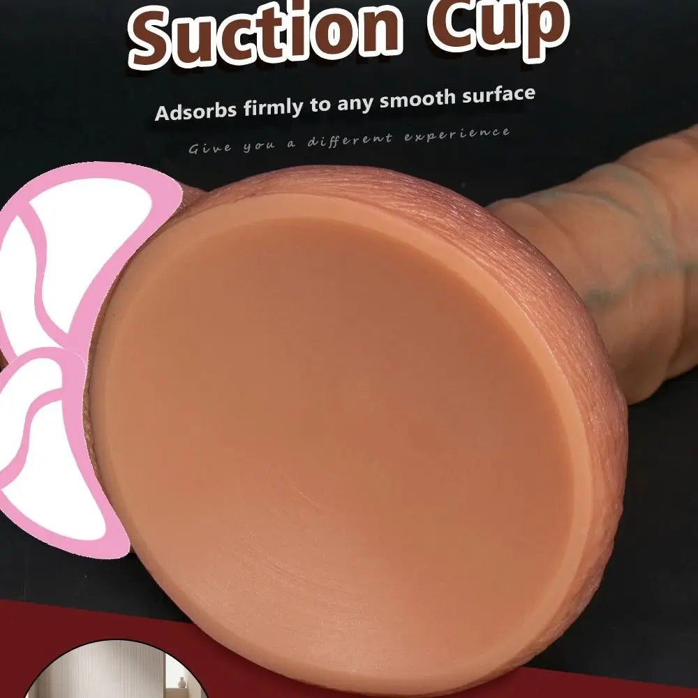 Super Big Soft Dildo Realistic Penis Double-Layer Silicone Sex Toys Female Masturbator Suction Cup Dildos for Women Men