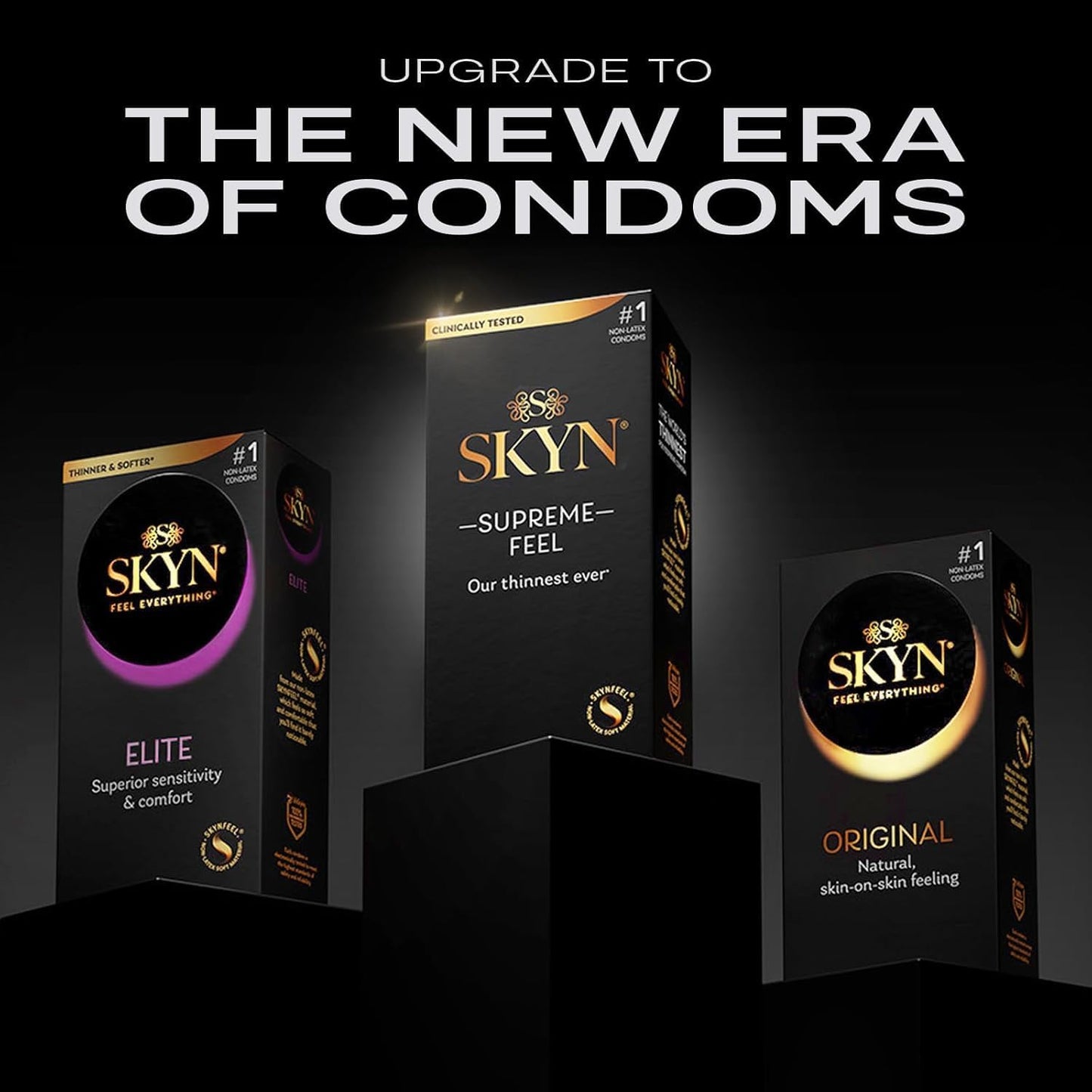 Supreme Feel Non-Latex Condoms, 10 Count, Ultra-Thin & Pre-Lubricated for a Natural, Smooth Fit