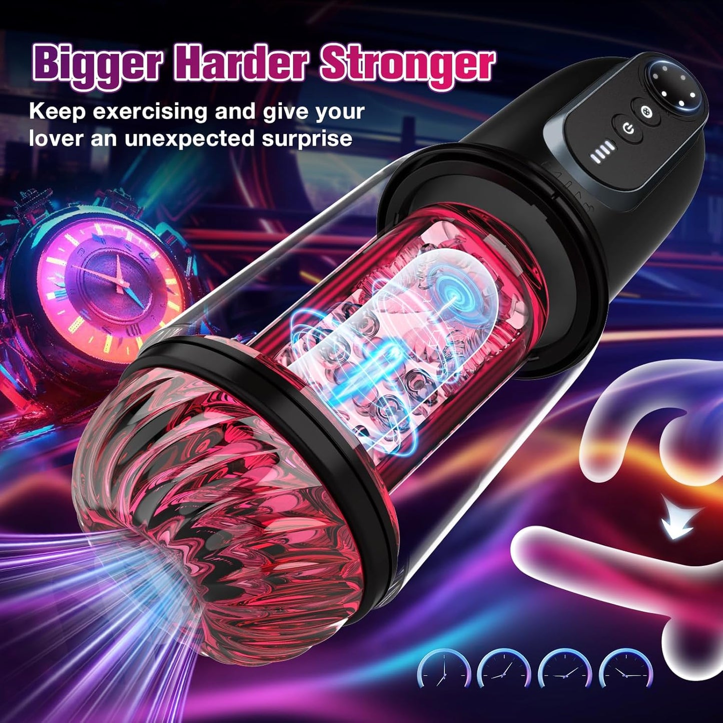 Male Masturbator Adult Sex Toys - APP Penis Pump Enlargers, Upgraded CVT Automatic Sex Machines for Men with Thrusting Roating Sucking Licking & Power Display & Fleshy Pocket Pussies Stroker