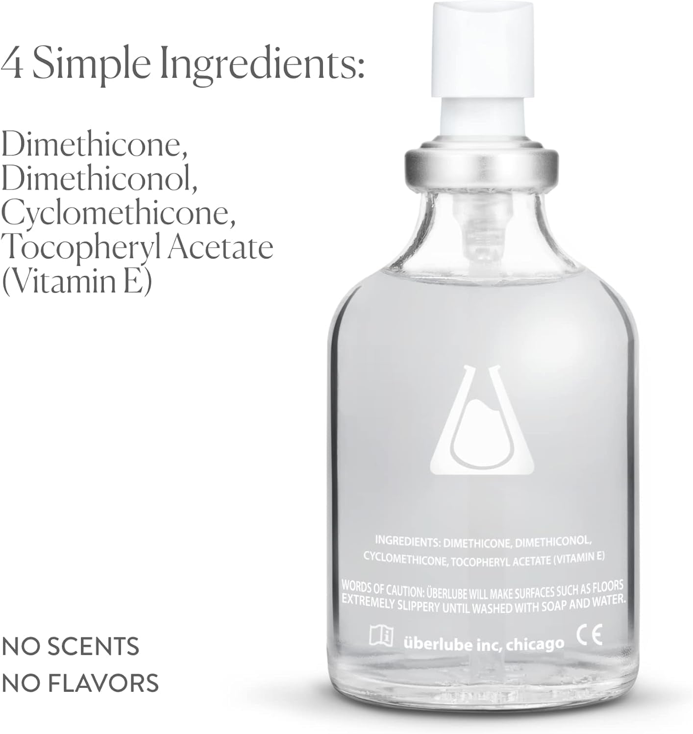 Silicone Base Lube - Unscented Silicone Lubricant Personal Lubrication : Latex Safe Privacy Sex Lube Liquid for Couples Women & Men - Flavorless, Vaginal & Anal - 112Ml