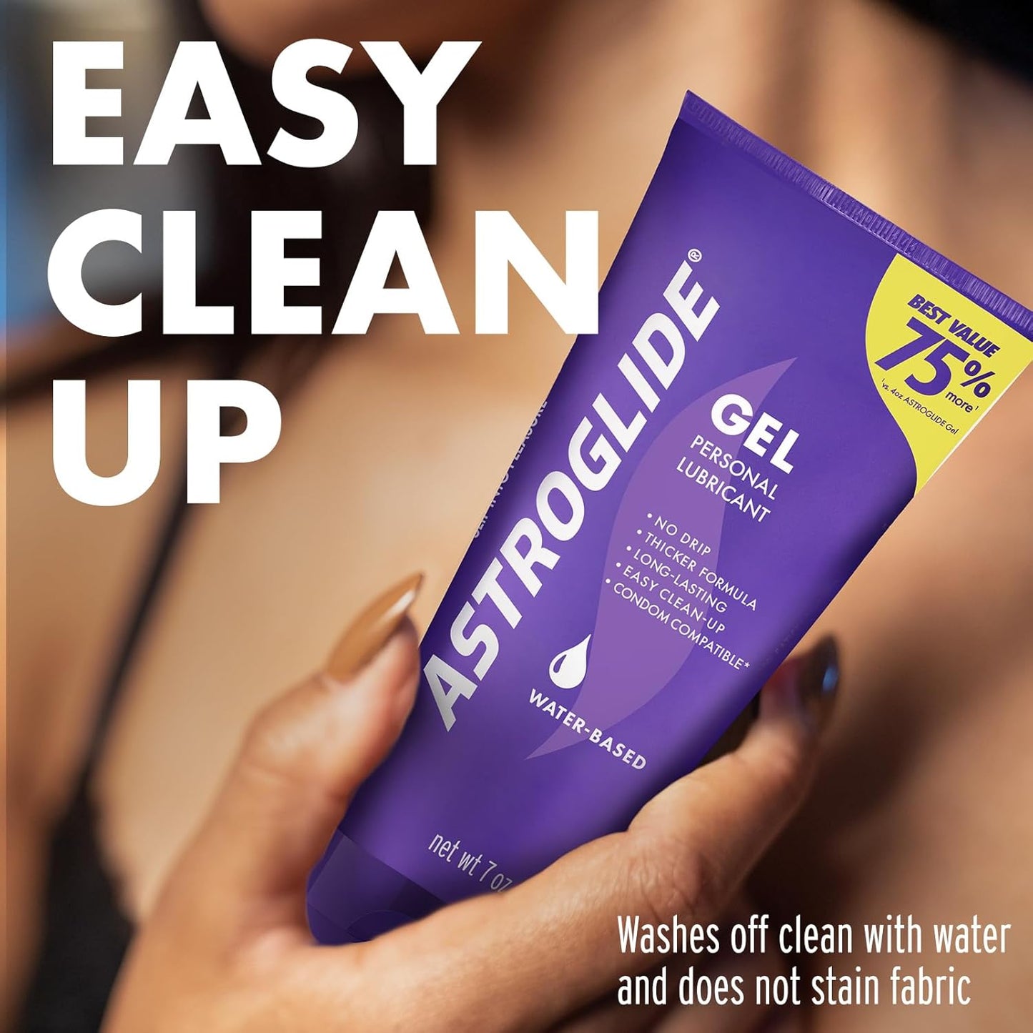 Water Based Lube (7Oz), Ultra Gentle Gel Personal Lubricant for Vaginal and Anal Sex, Stays Put with No Drip, Sex Lube, Long-Lasting for Men, Women and Couples, Safe for Toys