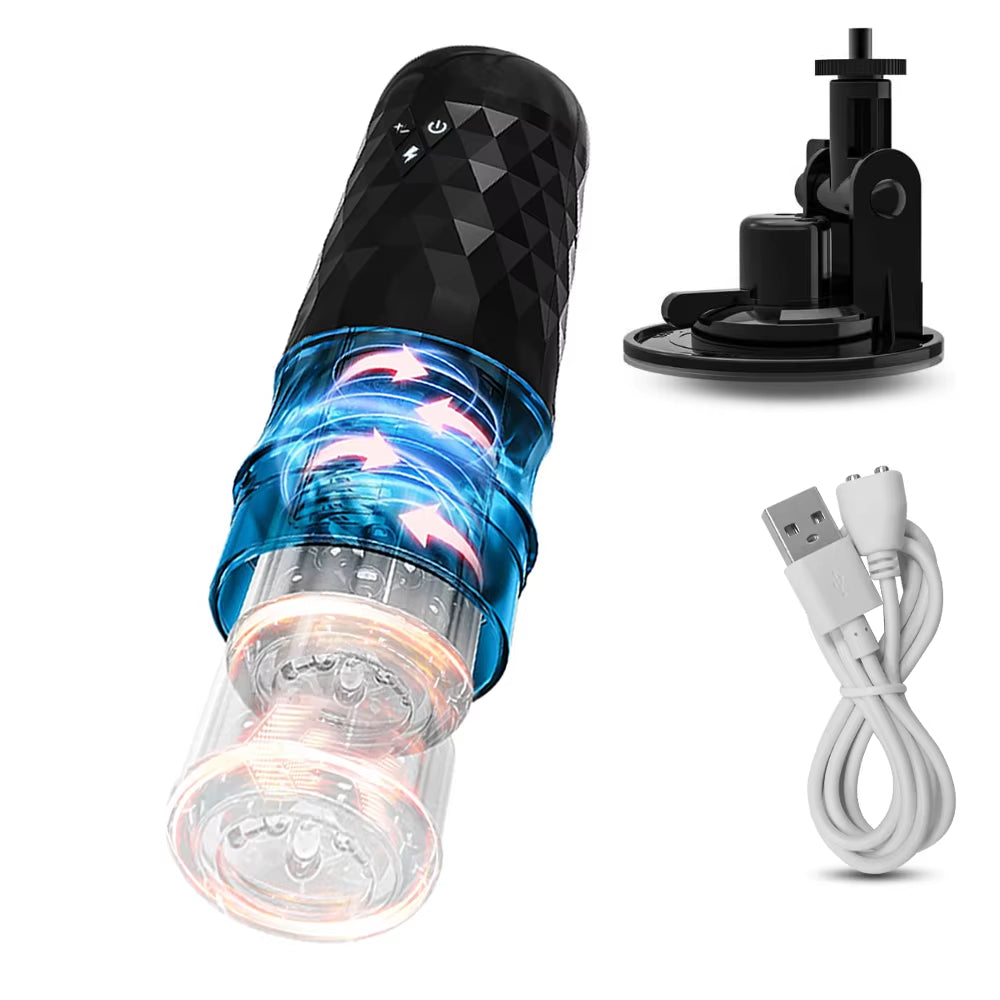 Telescopic Rotation Male Masturbator Vagina Masturbation Equipment Sex Toys for Men Goods for Adults Piston Automatic Mastubator