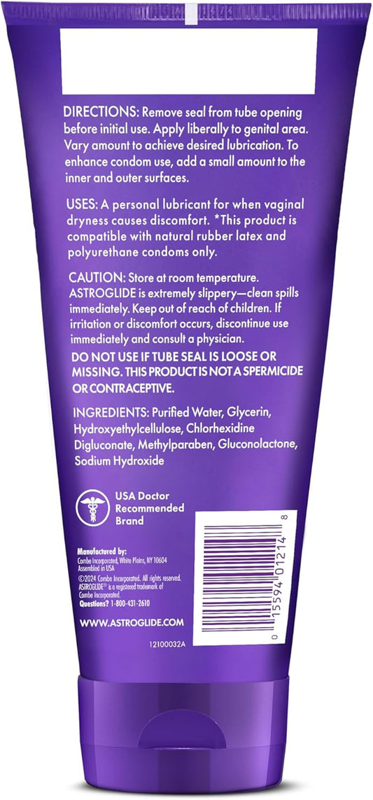 Water Based Lube (7Oz), Ultra Gentle Gel Personal Lubricant for Vaginal and Anal Sex, Stays Put with No Drip, Sex Lube, Long-Lasting for Men, Women and Couples, Safe for Toys