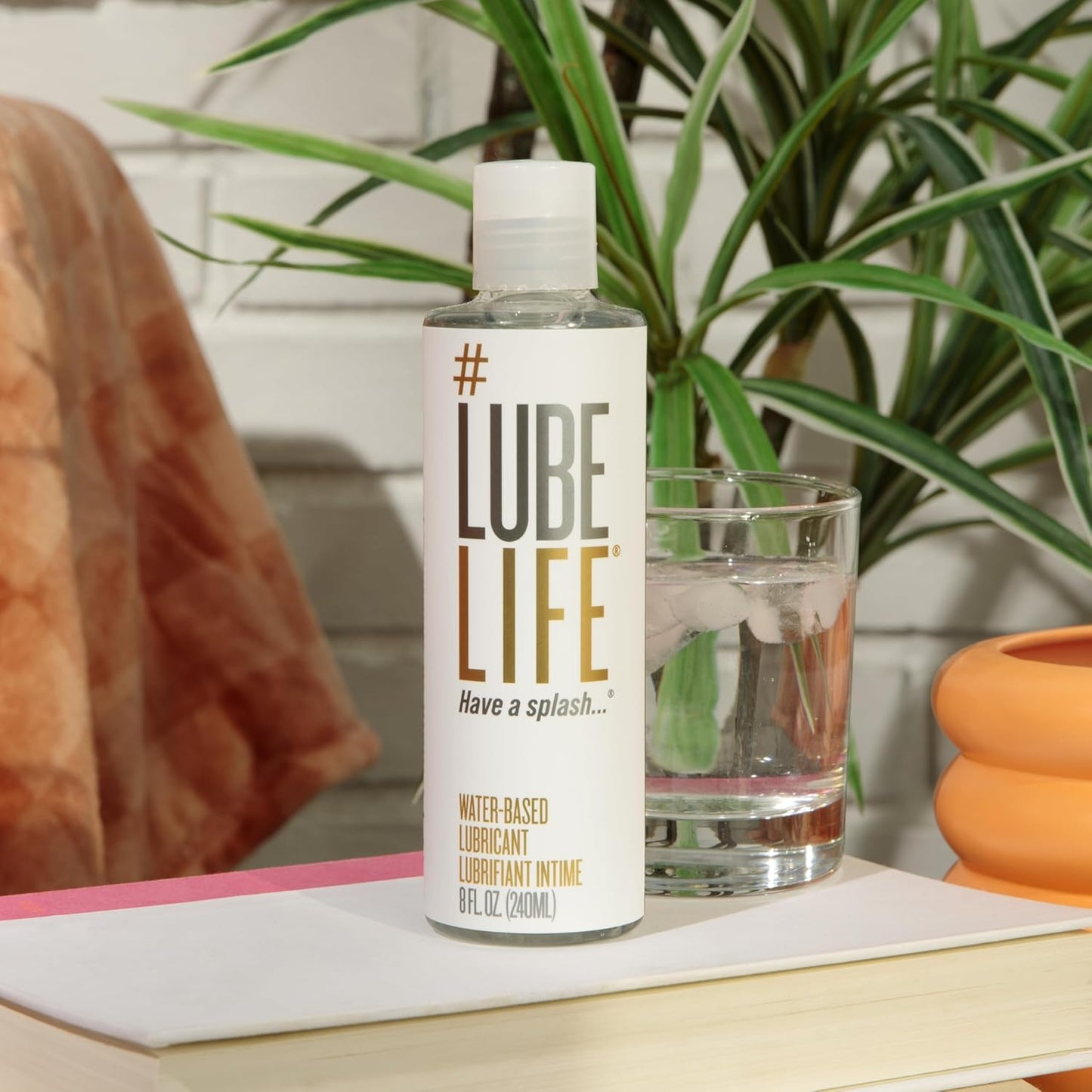 Lubelife Water-Based Lube – Personal Lubricant for Men, Women & Couples, Travel Size, Non-Staining, Easy Clean-Up, Toy-Safe, 8 Fl Oz