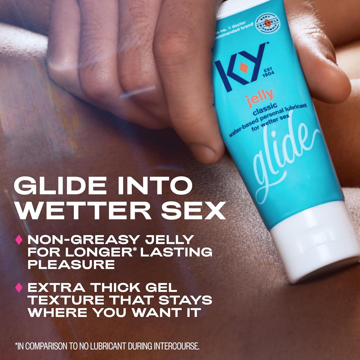 Jelly Personal Lubricant, Body-Friendly Water-Based Formula, Safe for Anal Sex, Safe to Use with Latex Condoms. Glide into a Wetter, Better Experience Every Day. for Men, Women, Couples, 4 FL OZ