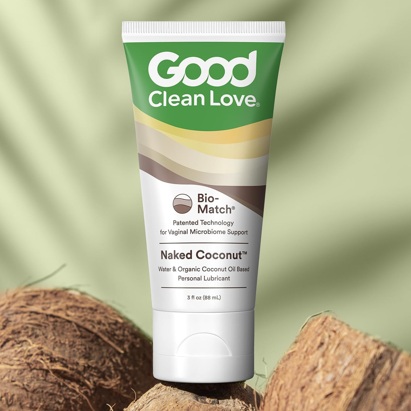 Naked Coconut Organic Coconut Oil & Water-Based Lube, Personal Lubricant with Hyaluronic Acid. Safe for Adult Toys & Condoms, Ph-Balanced, Intimate Wellness Gel for Men & Women, 3 Oz