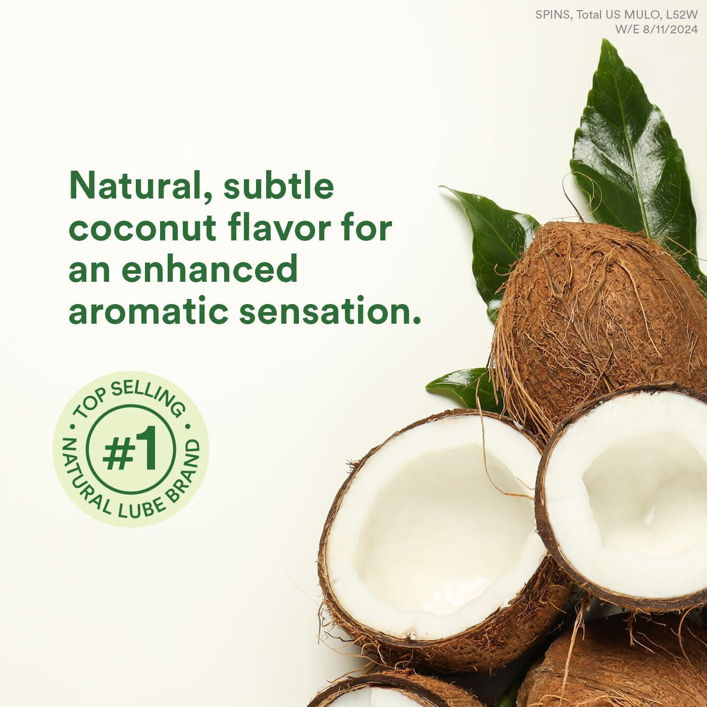 Naked Coconut Organic Coconut Oil & Water-Based Lube, Personal Lubricant with Hyaluronic Acid. Safe for Adult Toys & Condoms, Ph-Balanced, Intimate Wellness Gel for Men & Women, 3 Oz
