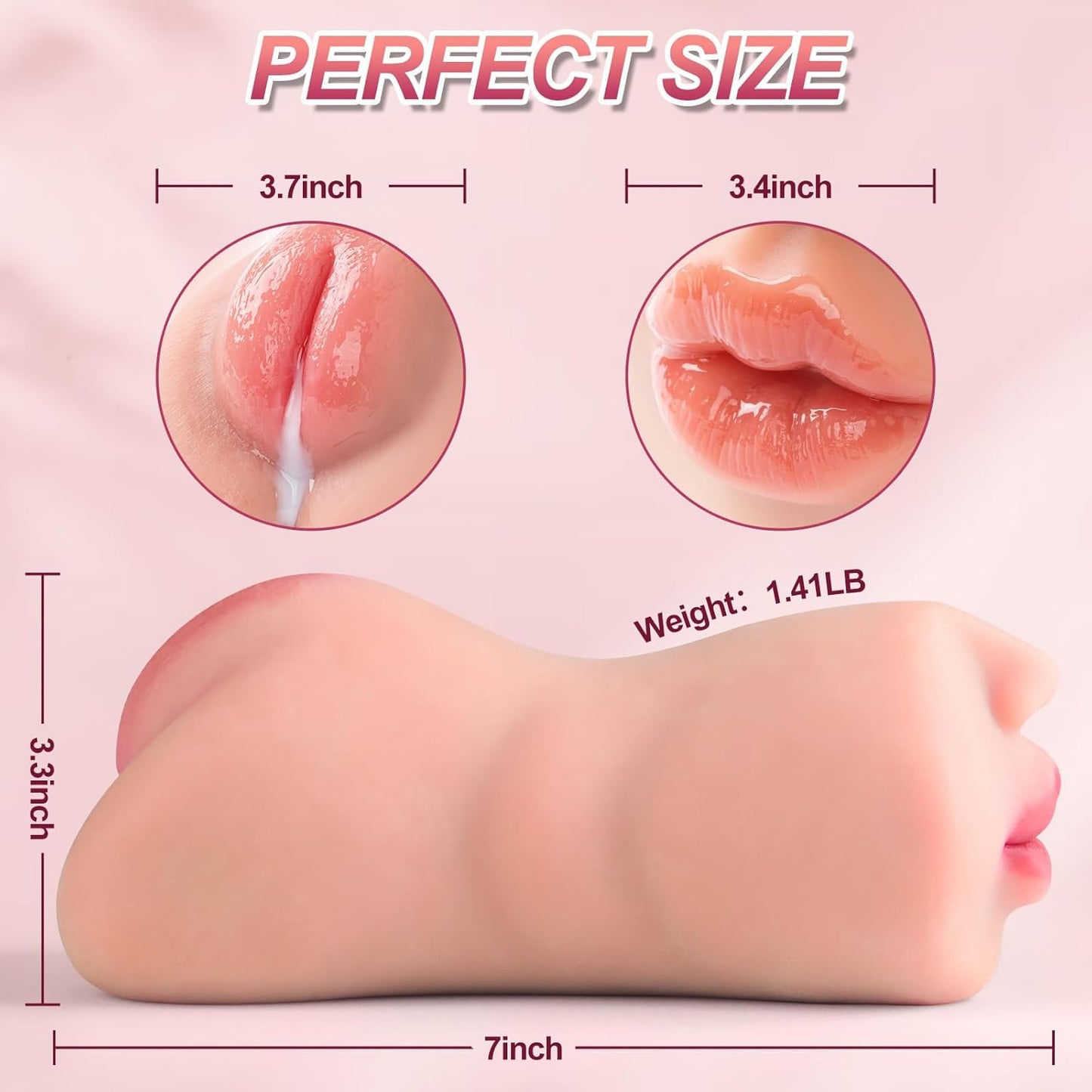 Pocket Pussy Sex Toys for Men - Adult Toys Male Masturbator Sex Doll with 3D Realistic Textured Tight & Real Mouth for Penis Stimulation,Male Blowjob Stroker Toys Adult Sex Toy for Men Masturbation