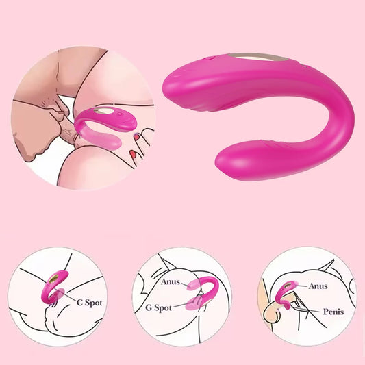 Wearable U Type Vibrator Couple Vibrator Adults Sex Toys for Women Vagina Clitoris Stimulate G-Spot Massage Female Masturbation