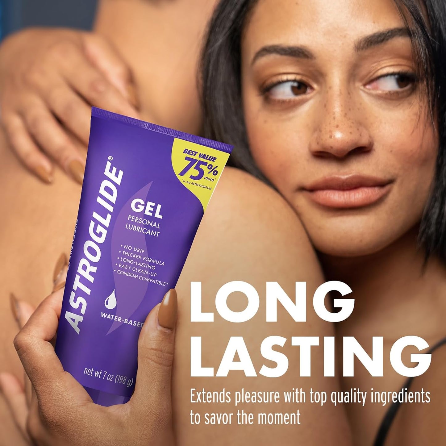 Water Based Lube (7Oz), Ultra Gentle Gel Personal Lubricant for Vaginal and Anal Sex, Stays Put with No Drip, Sex Lube, Long-Lasting for Men, Women and Couples, Safe for Toys