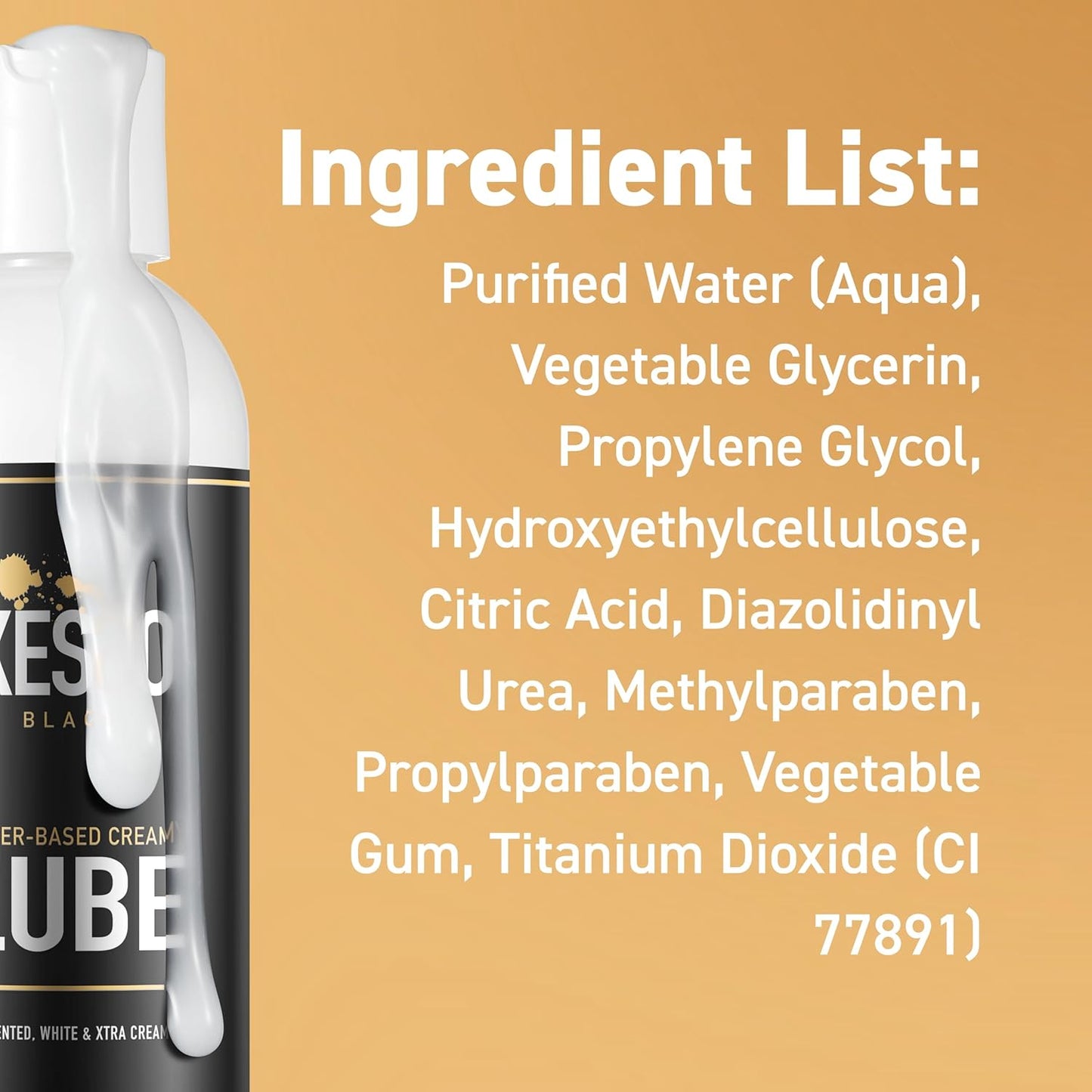 Water-Based Creamy Lube, Unscented 8.3 Fl Oz, Thick White Gel-Like Slippery Glide, Hypoallergenic for Women, Men & Couples. Made in US & Discreet Package. Package May Vary