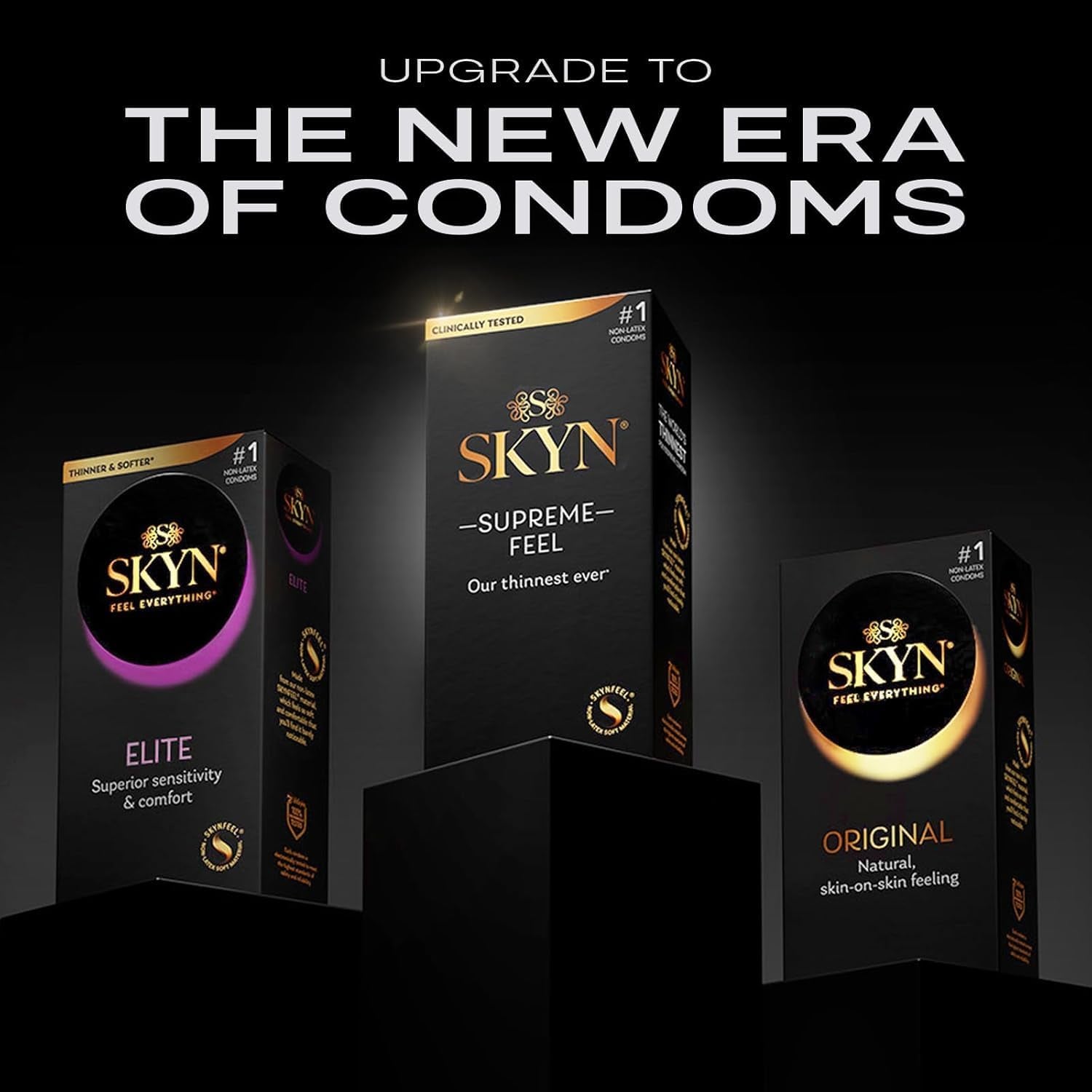 Supreme Feel Non-Latex Condoms, 10 Count, Ultra-Thin & Pre-Lubricated for a Natural, Smooth Fit