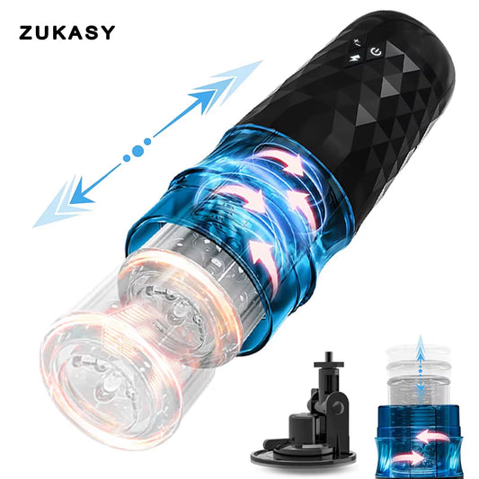 Telescopic Rotation Male Masturbator Vagina Masturbation Equipment Sex Toys for Men Goods for Adults Piston Automatic Mastubator