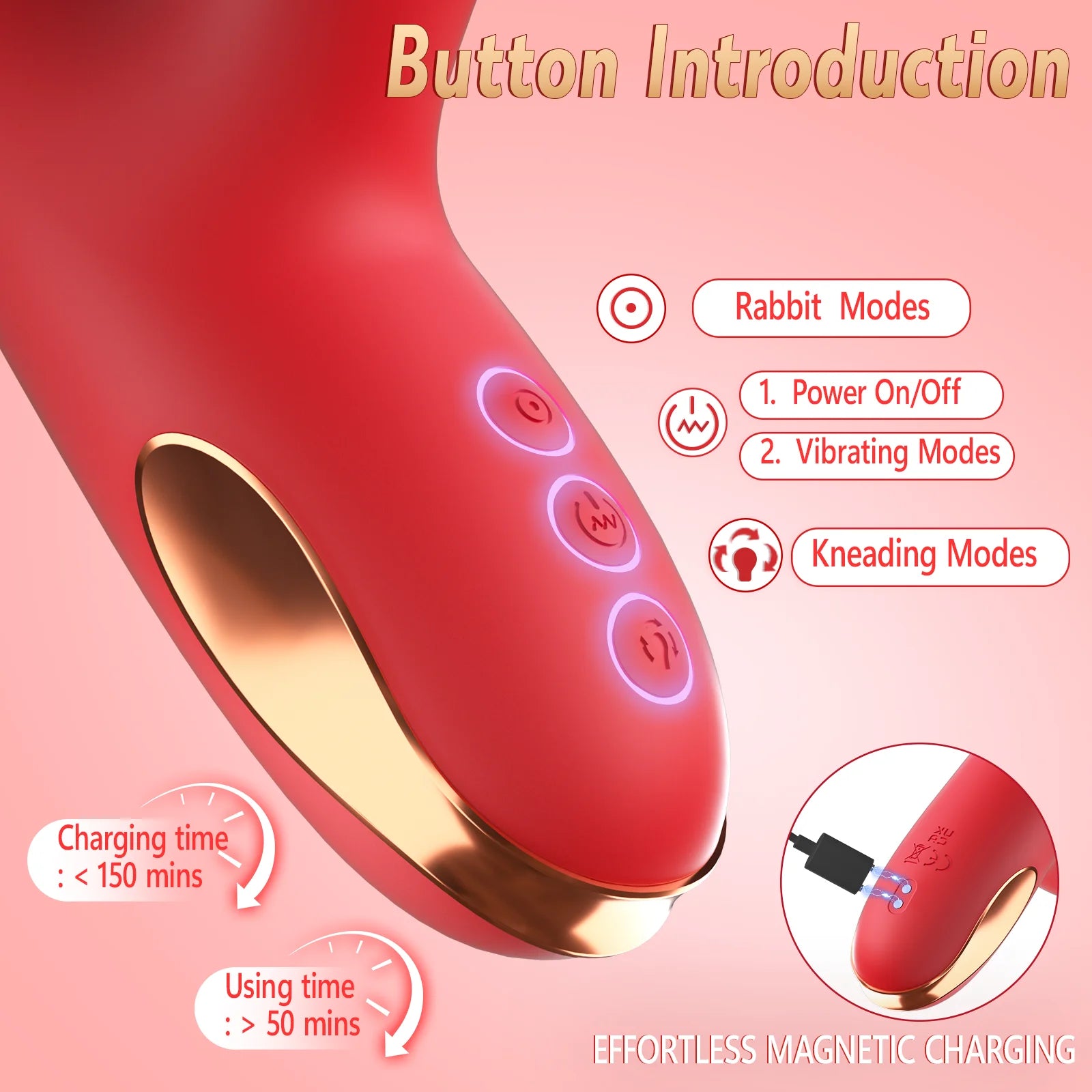 5-in-1 Tapping and Thrusting G-Spot Vibrator for Women Clitoral Stimulator and Masturbator Ultimate Pleasure Adult Toy