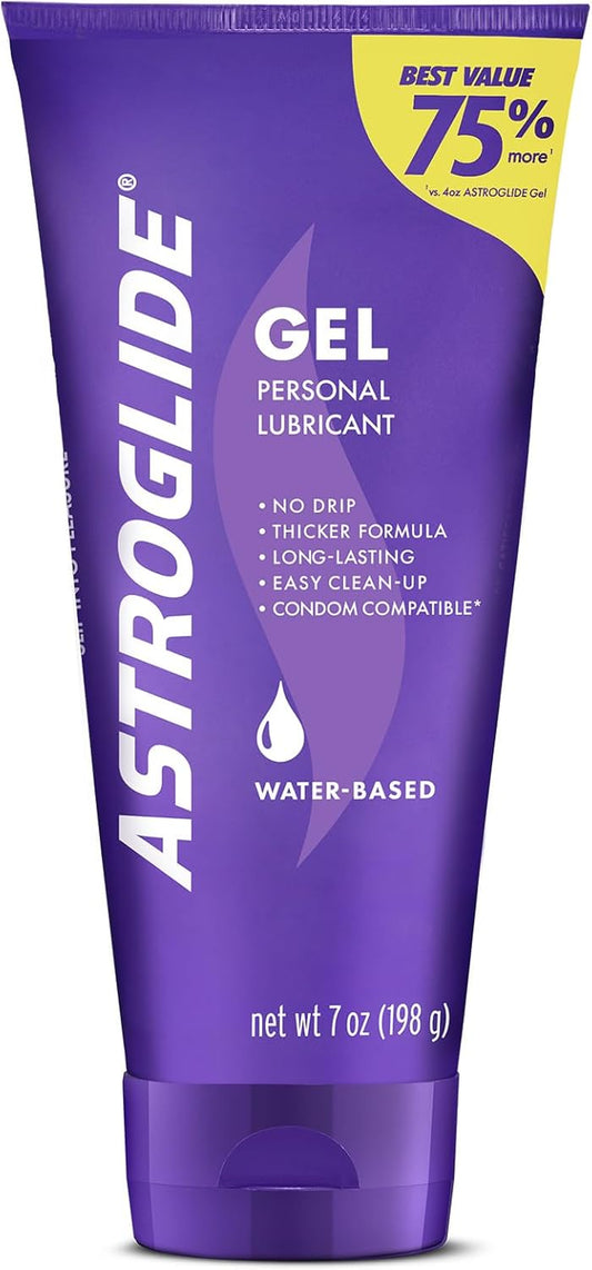 Water Based Lube (7Oz), Ultra Gentle Gel Personal Lubricant for Vaginal and Anal Sex, Stays Put with No Drip, Sex Lube, Long-Lasting for Men, Women and Couples, Safe for Toys